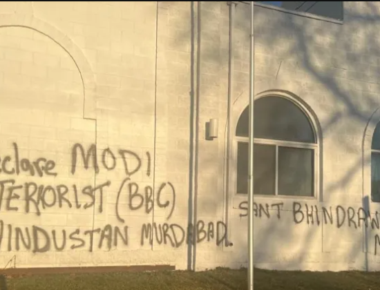 Ram Madir defaced with anti-India slogans [Ontario, Canada ]