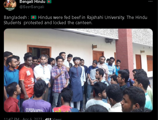 Hindu students fed beef in Rajshahi University [ Rajshahi, Bangladesh ]