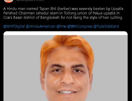 Tapan Shil, a Hindu babrber brutally thrashed by Jahedul Islam for he did not like his hairstyle [ Chittagong, Bangladesh ]