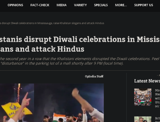 Khalistanis attack Diwali festivities [ Mississauga, Canada ]