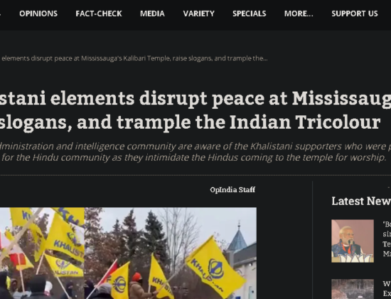 Khalistani supporters stage protest outside the Kalibari temple [ Toronto, Canada ]