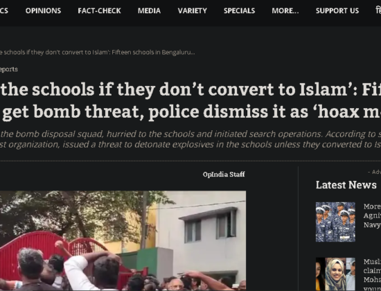 15 schools receive bomb threats in the name of ‘Allah hu Akbar’ [ Karnataka, India ]