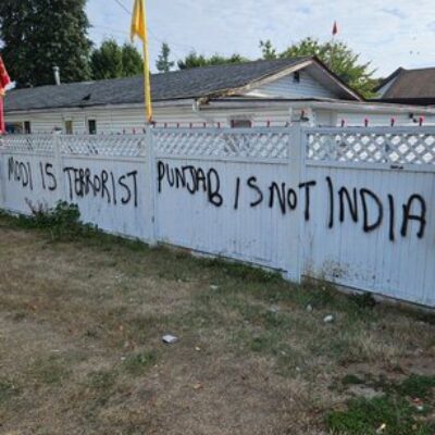 Khalistani terrorists vandalize Hindu temple in Surrey [ British Columbia, CANADA ]