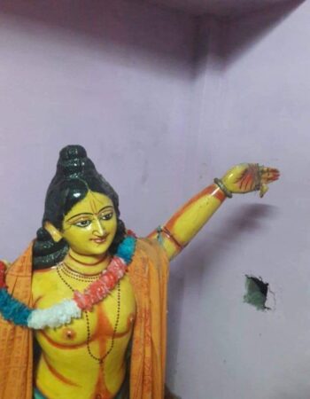 Radha Gobinda idol vandalised [ Gopalganj , Bangladesh ]