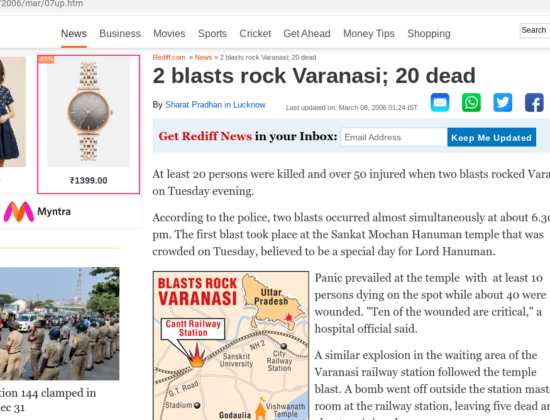 2006 Varanasi Bombings [Varanasi, India]