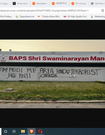 Hindu Temple Vandalised [Edmonton, Canada]