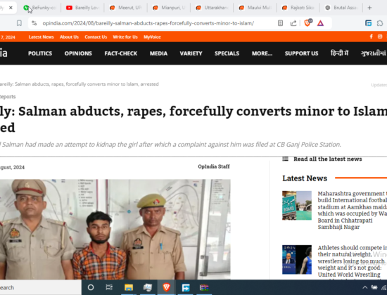 Salman Arrested for Abducting, Raping, and Forcefully Converting Minor to Islam [Bareilly, Uttar Pradesh]