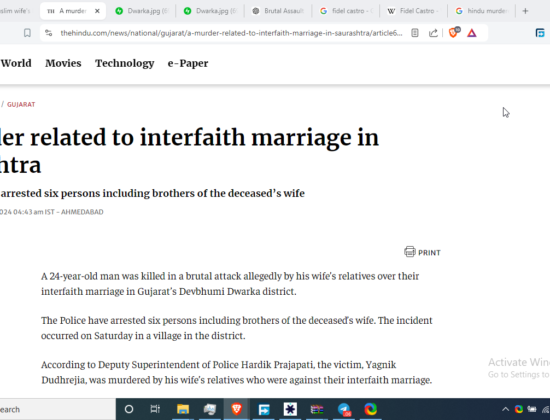 Hindu Youth Murdered by Muslim Wife’s Family Over Interfaith Marriage [Devbhumi Dwarka, Gujarat]