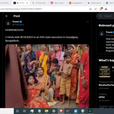 4-Year-Old Hindu Child Kidnapped and Murdered by Islamists; Bodies of 7 Other Hindu Minors Found [Gopalganj, Bangladesh]