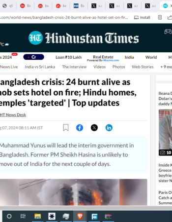 Rising Violence Against Hindus in Bangladesh Amid Political Turmoil [Bangladesh]