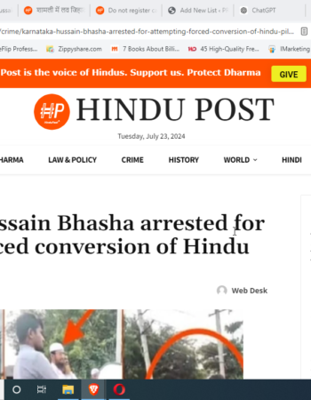 Forced Conversion of Hindu Pilgrims by Hussain Bhasha [Tekkalakote, Karnataka]