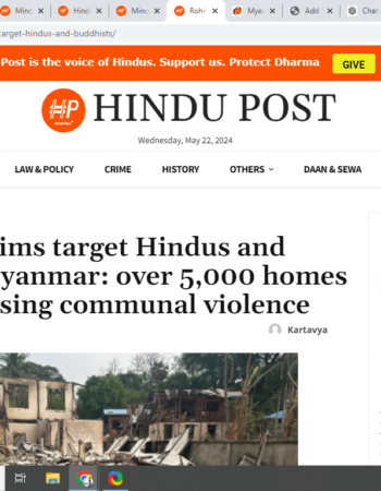 500 Thousands of Houses Torched, Hindus and Buddhists Targeted [Rakhine, Myanmar]