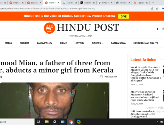 One Muslim abducts a minor girl [Alappuzha, Kerala]