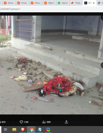 Desecration of Hindu Temples [Dhupguri, West Bengal]